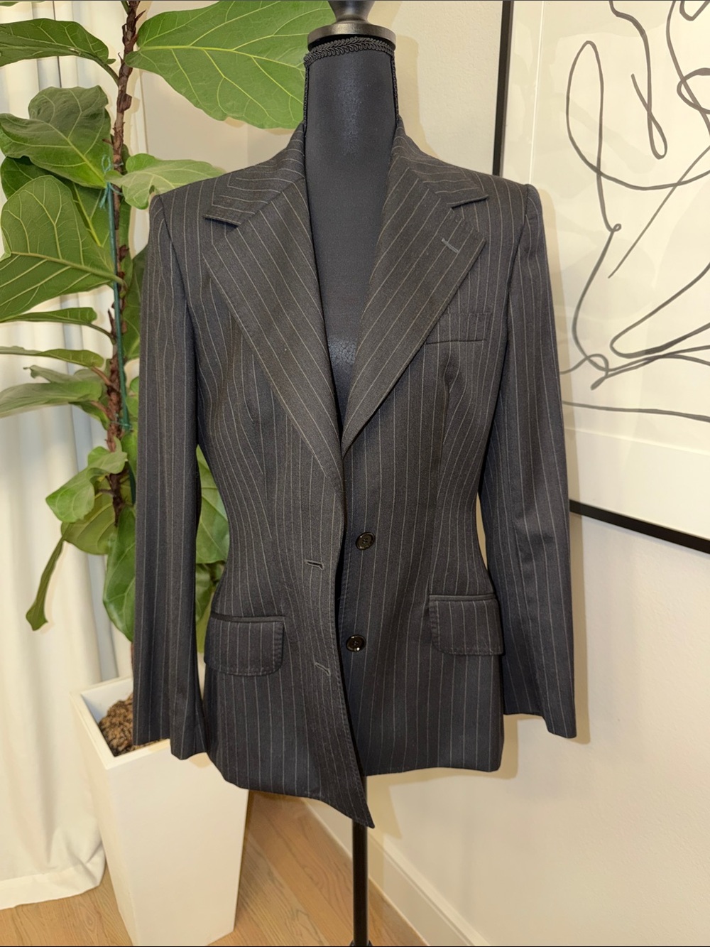 Dolce & Gabbana Tailored Black Pinstripe Women's Blazer